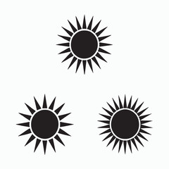 Minimalist Sun Icon for Warm Climate and Weather Design