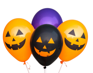 party balloons on white background