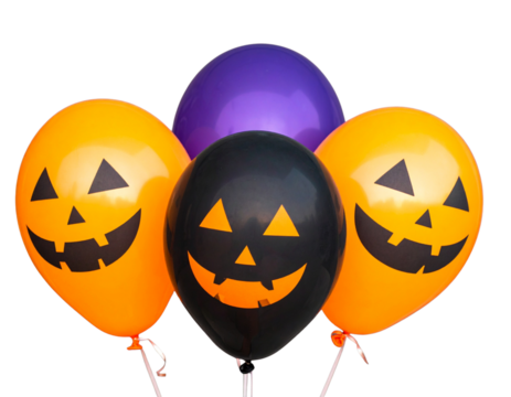 party balloons on white background