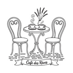 Perfect Steak and Salad Illustration &ndash; Fine Dining Concept