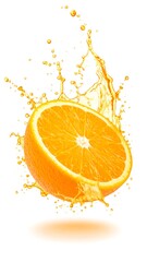 Orange slice with juice splash (2)