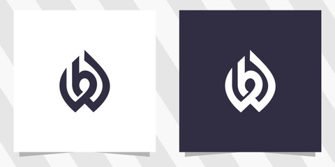 letter wb bw logo design