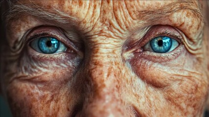 A contemplative older woman with wrinkled skin and closed eyes, evoking a sense of wisdom and age.
