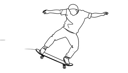 Skater performing a trick