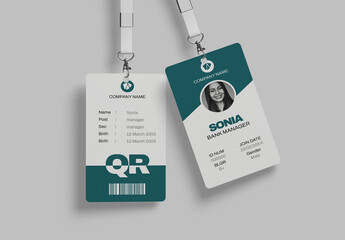 Employee ID Card Design Template