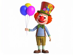 "Balloon Bliss: The Joyful Clown Parade"

