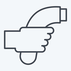 Icon Ev Charging. related to Charging symbol. line style. design editable