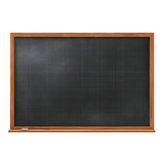 Empty wooden-framed chalkboard.