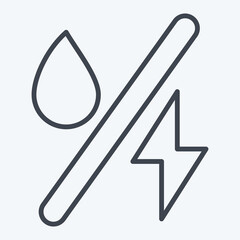 Icon Hydro. related to Charging symbol. line style. design editable