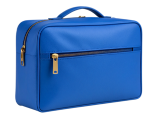 blue briefcase isolated on white