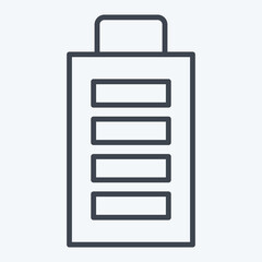 Icon Battery Full. related to Charging symbol. line style. design editable