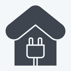 Icon Charging Charging. related to Charging symbol. glyph style. design editable
