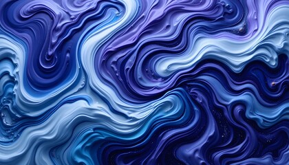Abstract swirling blue and purple fluid art texture background