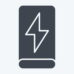 Icon Power Bank. related to Charging symbol. glyph style. design editable