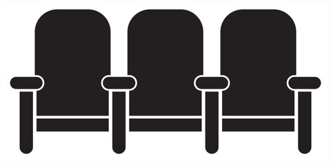 Cinema Seat, Theatre Sofa Vector icon