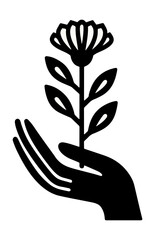 Abstract white design on black background