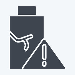 Icon Damaged Energy. related to Charging symbol. glyph style. design editable