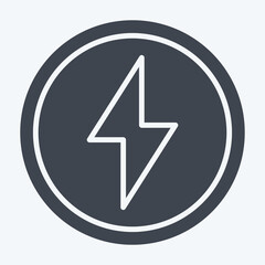 Icon Energy. related to Charging symbol. glyph style. design editable