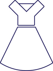 Vector illustration of a women's dress mockups