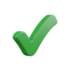 Vibrant green check mark symbolizing success, perfect for modern interface design and positive affirmation, conveying accuracy and completion