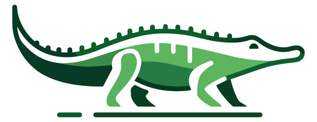 Obraz premium Stylized alligator illustration