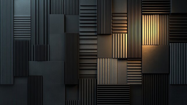 Abstract soundproof wall design