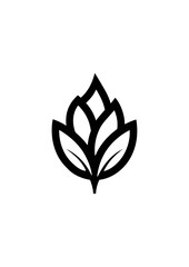 Obraz premium White leaf graphic design