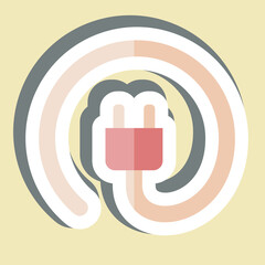 Sticker Plug. related to Charging symbol. design editable