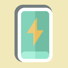 Sticker Power Bank. related to Charging symbol. design editable
