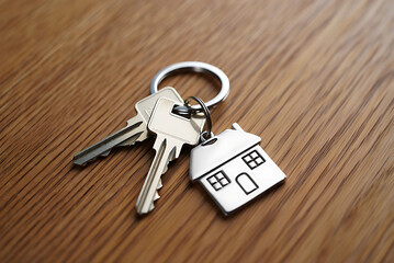 keys on a wooden background
