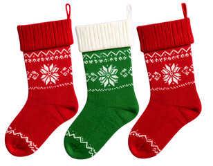 christmas socks isolated on white background