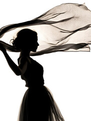 silhouette of a woman illustration png transparent background