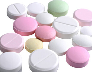 Obraz premium Multivitamin Tablets PNG Isolated on Transparent Background