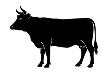 Farm cow animal vector silhouette