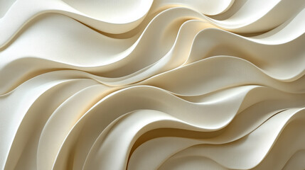Obraz premium Abstract waves of cream-colored, textured material