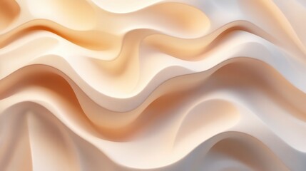 Abstract wavy folds of light beige material