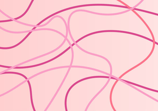 Fondo rosa con trazos rosas oscuro curvas