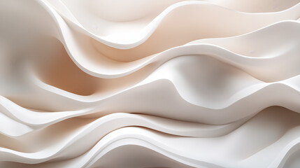 Obraz premium Abstract wavy folds of light beige