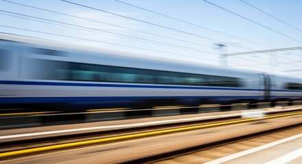 Fototapeta premium High-Speed Rail: A Blur of Motion