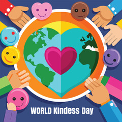 World Kindness Day – Unity, Compassion, and Heart Symbol