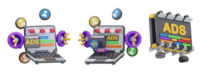 Online advertising campaign promoting products and services through digital channels