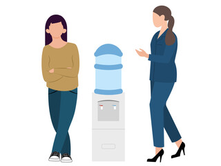 Water cooler talk fostering relationships, boosting morale, and encouraging collaboration
 