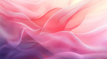 Obraz premium Delicate, flowing fabrics in soft pastel pink and purple hues