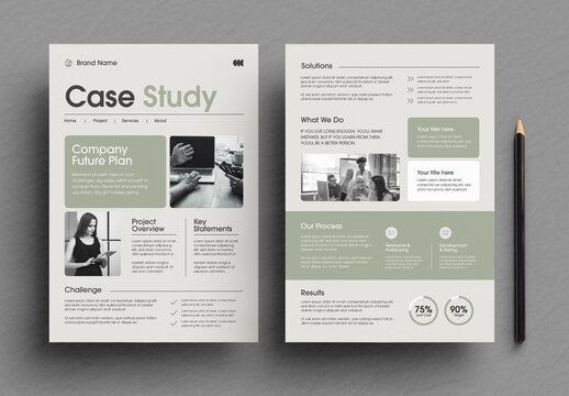 Modern Case Study Layout Template for Business