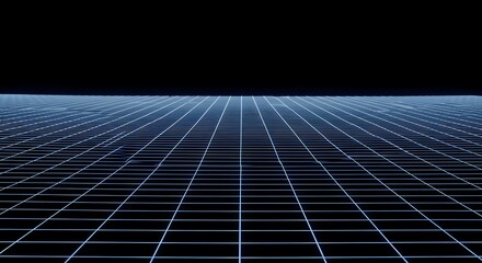 Abstract blue grid against dark background, perfect for technology, data, or futuristic concepts