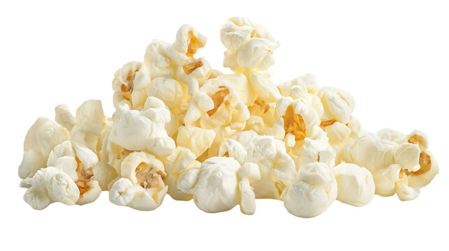 Pile of popcorn kernels close-up.
