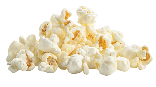 Pile of popcorn kernels close-up.