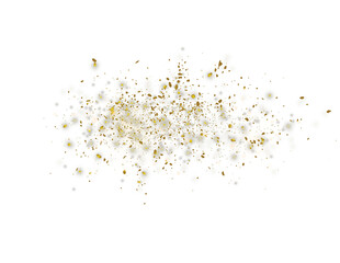 Dust particles explosion with shimmer effect