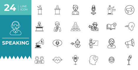 Communication and Speaking Icon Set
Speech and Conversation Icons.