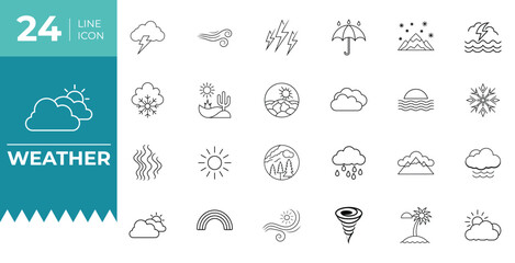 Weather and Climate Icon Set
Meteorology Icon Pack.